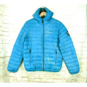 Scandinavian Explorer Down Jacket Women S Blue Ultra Light Quilted Puffer Hoodie